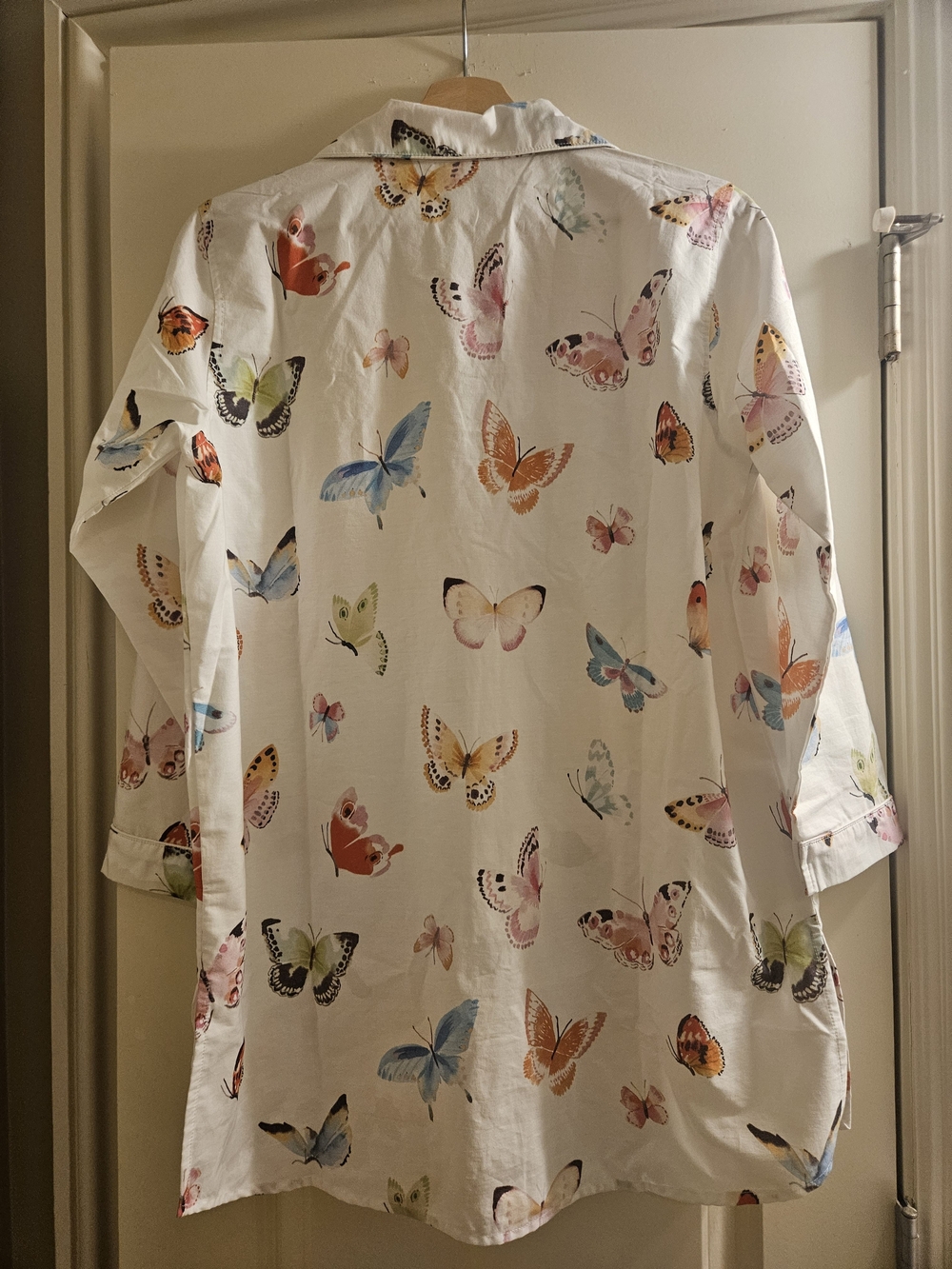 Annie Selke Pine Cone Hill Butterfly Print Cotton Pajama Set Size Small - Picture 5 of 9